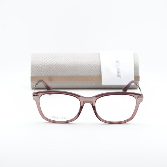 Jimmy Choo JC248 0S5R 00 Rectangle 53mm Eyeglasses - Burgundy/Gold - Picture 3 of 10